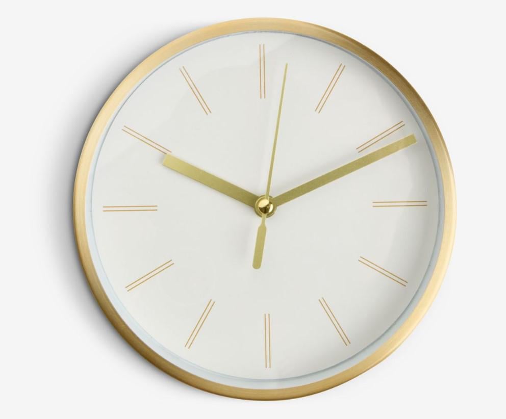 Часы настенные d 15 см Золотистый