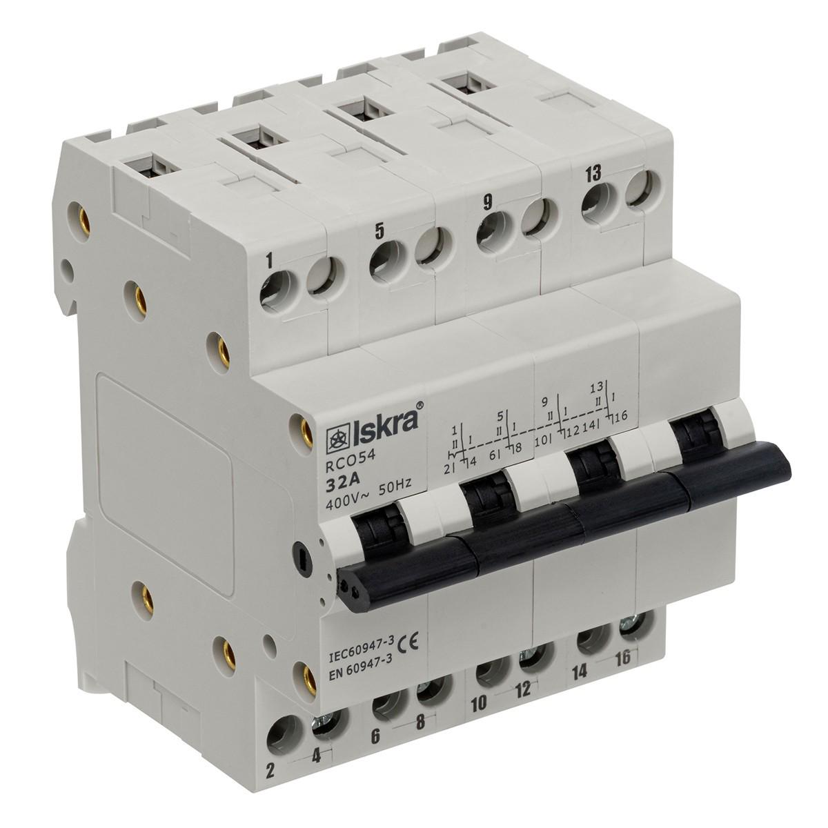 Переключатель нагрузки Iskra RCO54 32A 1-0-2 4P (786101207000)