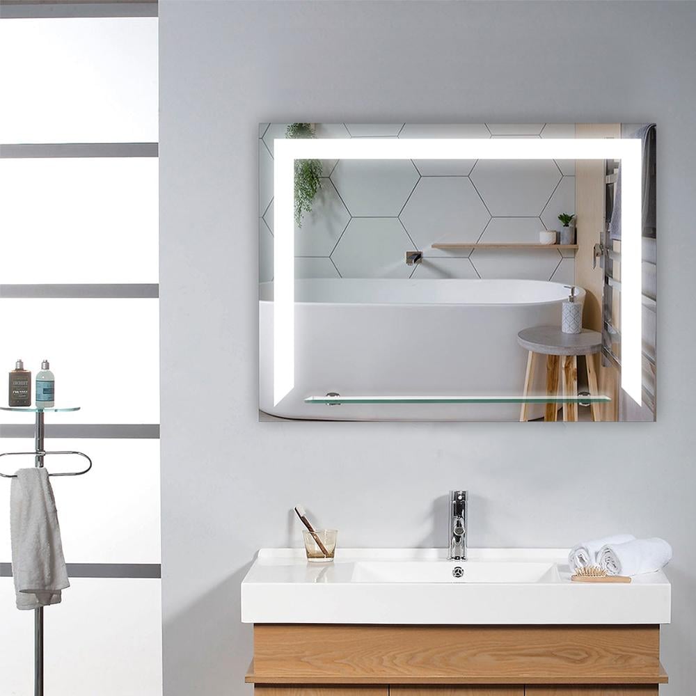 Зеркало с LED подсветкой с полочкой 800х600 мм (SR-035) - фото 2 Зеркало с LED подсветкой с полочкой 800х600 мм (SR-035) - фото 2