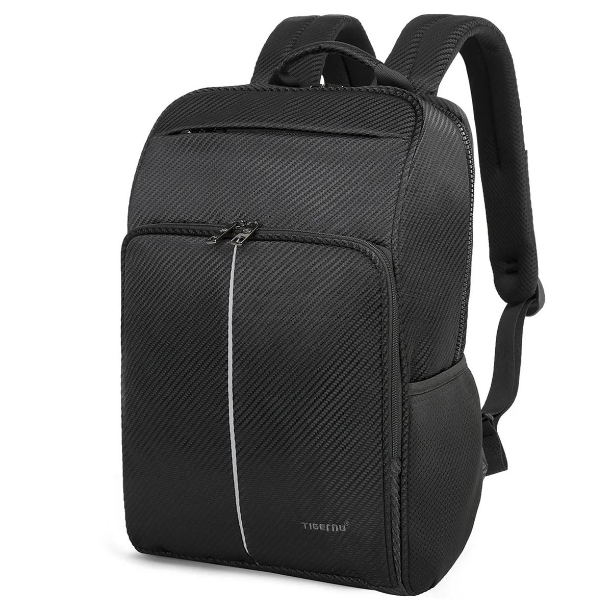 Міський рюкзак для ноутбука Tigernu T-B3899 15,6" з USB 21 л Чорний під карбон (TGN-T-B3899-5039)
