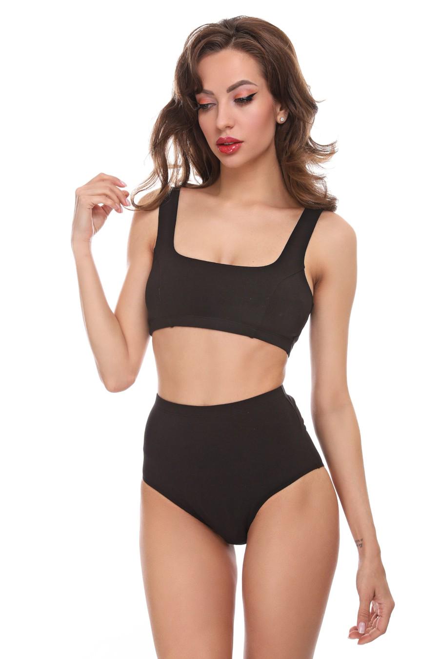 Комплект для спорта Sambario топ/две пары трусиков 80B/L Черный (70131)