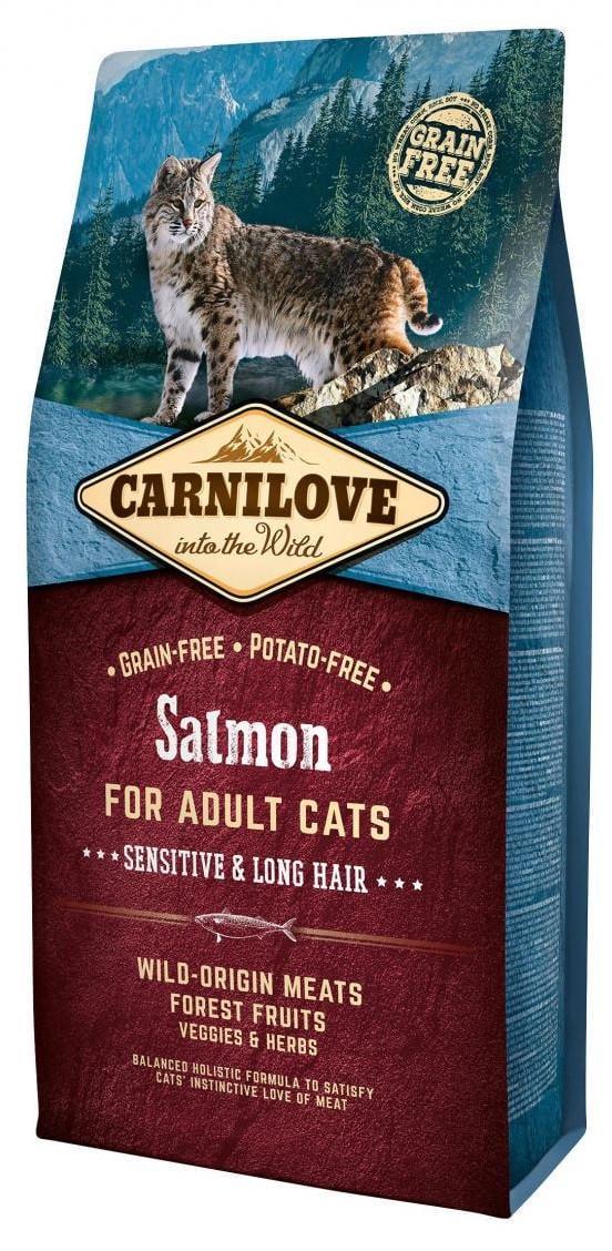 Корм беззерновой для кошек Carnilove Cat Salmon Sensitive с чувствительным пищеварением с лососем 6 кг (1789920044)