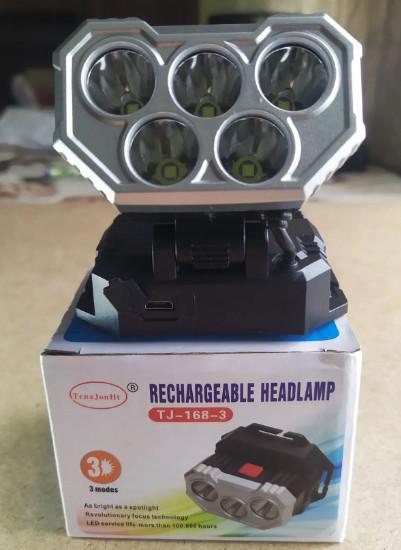 Фонарь налобный LED TJ-168-5 аккумуляторный (1753603959) - фото 6