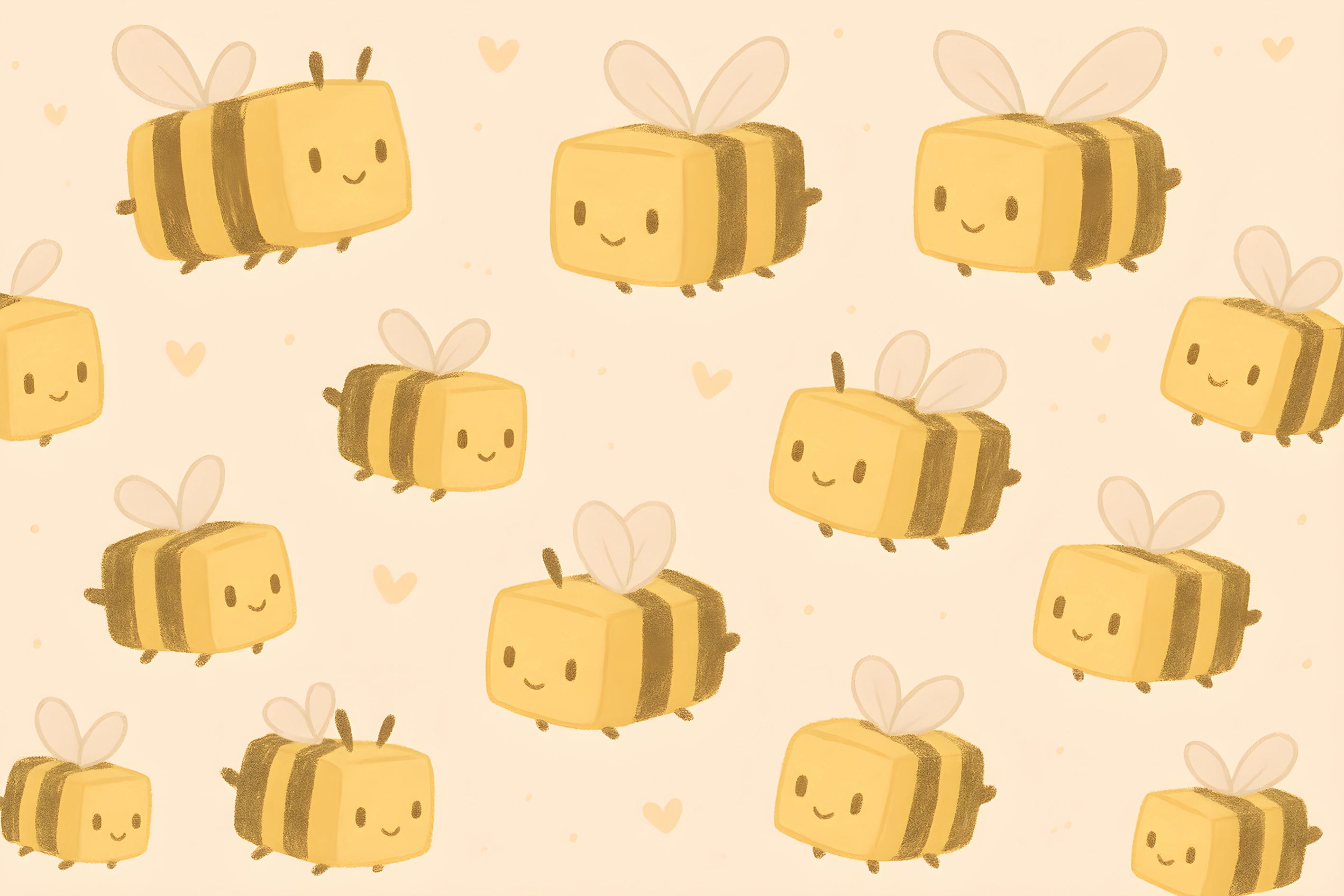 Фотообои флизелиновые Upstream Смешные пчелки 285х190 см (S5KID-081/4)