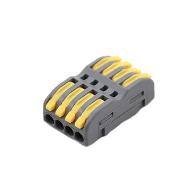 Клемма проходная Tactix 0,5-4 мм2 32А 1-7 одинарная 39,3х23х14,5 мм Желтый (BP424)