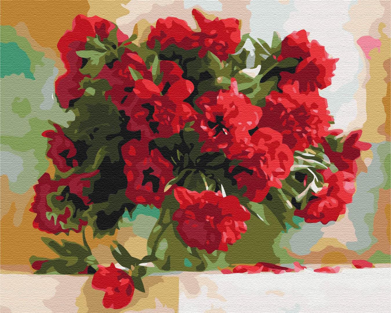 Картина по номерам Brushme Красные пионы 40x50 см (BS7527) Картина по номерам Brushme Красные пионы 40x50 см (BS7527)