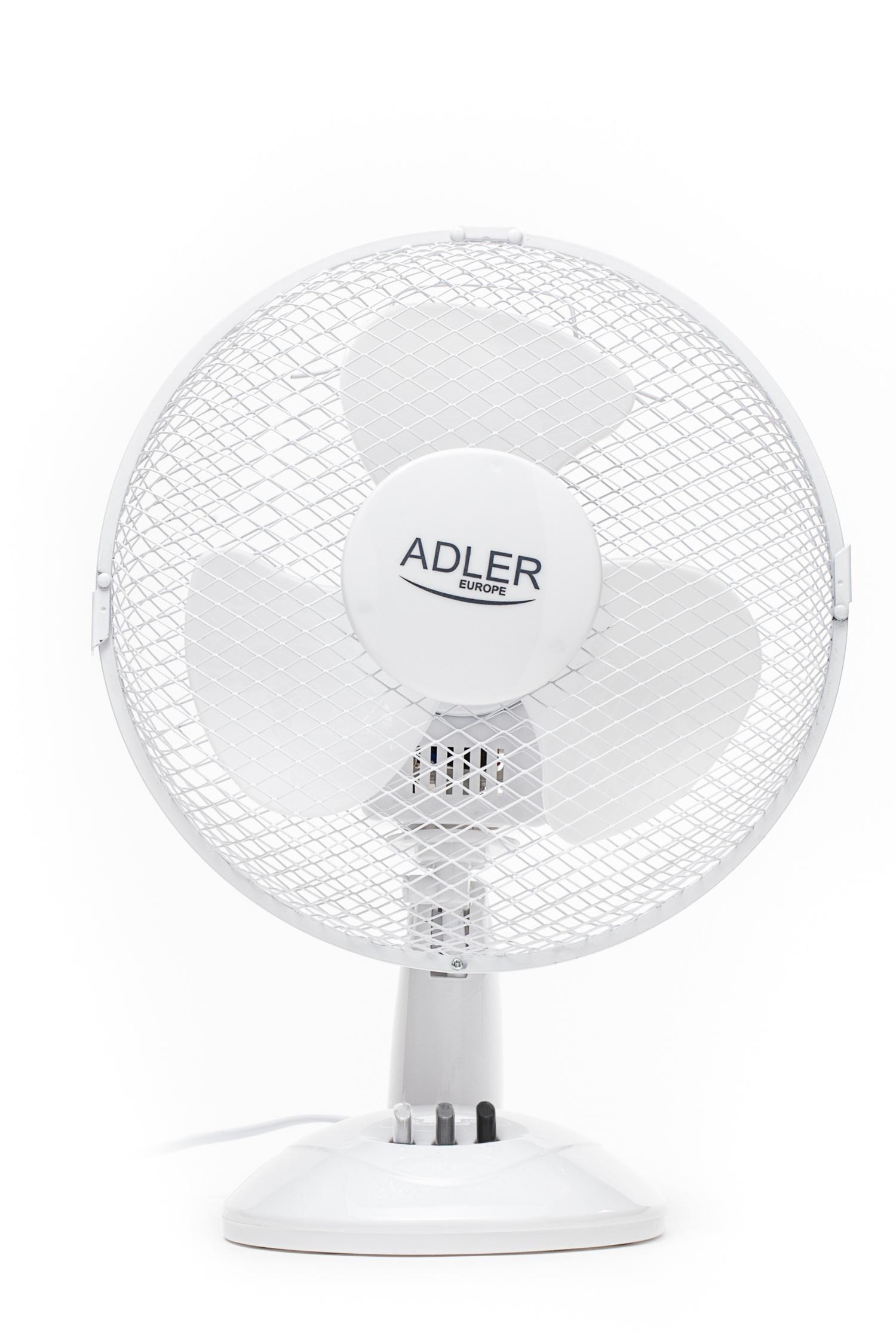 Вентилятор настільний Adler AD 7302 d 23 см 45 Вт Білий (34188141)