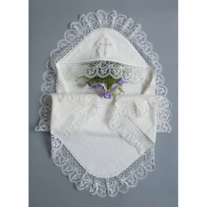 Крижма для хрещення Бантик Молочний (4866) Крижма для хрещення Бантик Молочний (4866)