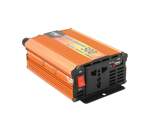 Инвертор UKC 500ВА 300 Вт 12/220V 1 розетка/клеммы Оранжевый (30651946)