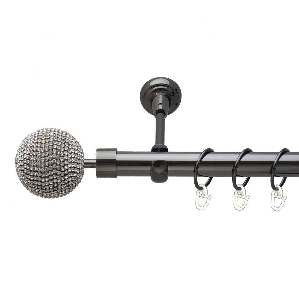 Карниз Orvit Эмпресса однорядный гладкий 25 мм 300 см Оникс (6706553)