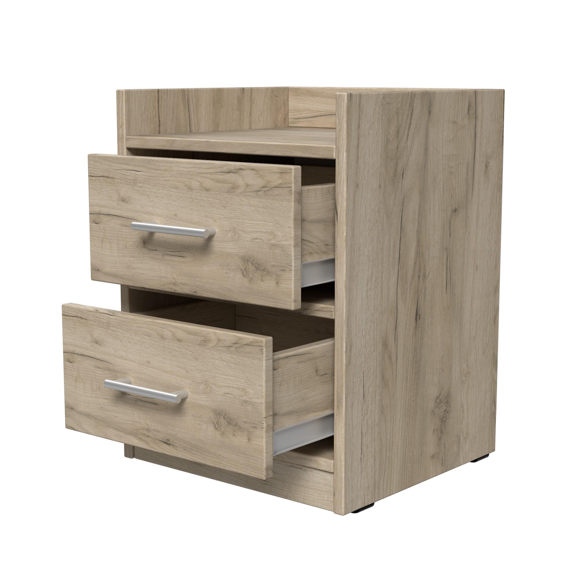 Тумба прикроватная ТП6 SENAM 500х380х350 мм ДСП Дуб Крафт Серый - фото 4