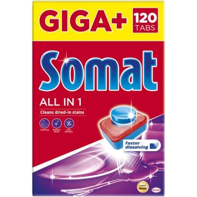 Таблетки Somat All in 1 для посудомийних машин 120 шт. (9000101535297)