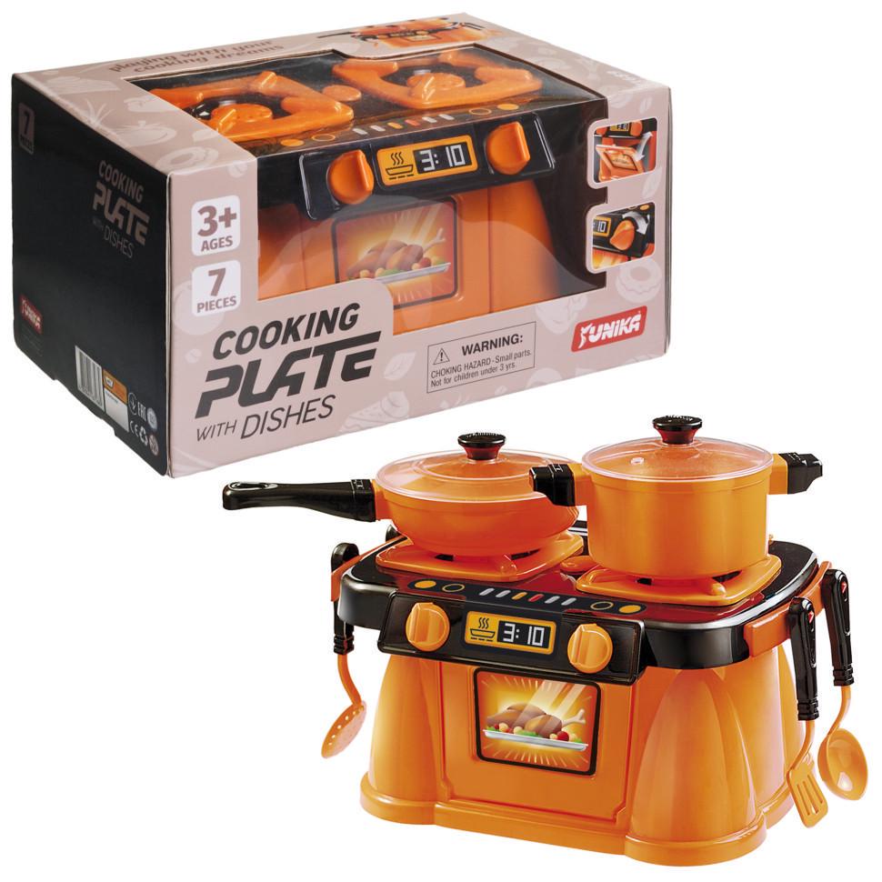 Ігровий набір кухонна плита ЮНІКА Cooking Plate with Dishes 71689 7 пред. (RLT22572)