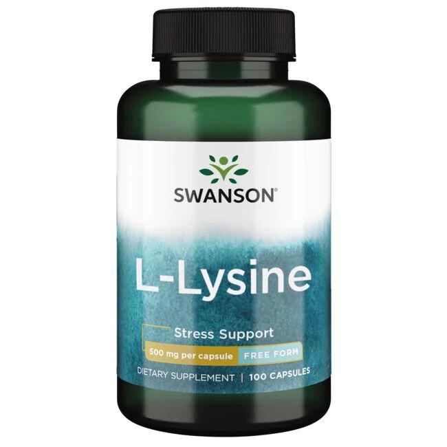 Аминокислота Swanson L-Lysine 500 мг 100 капс. (8065)