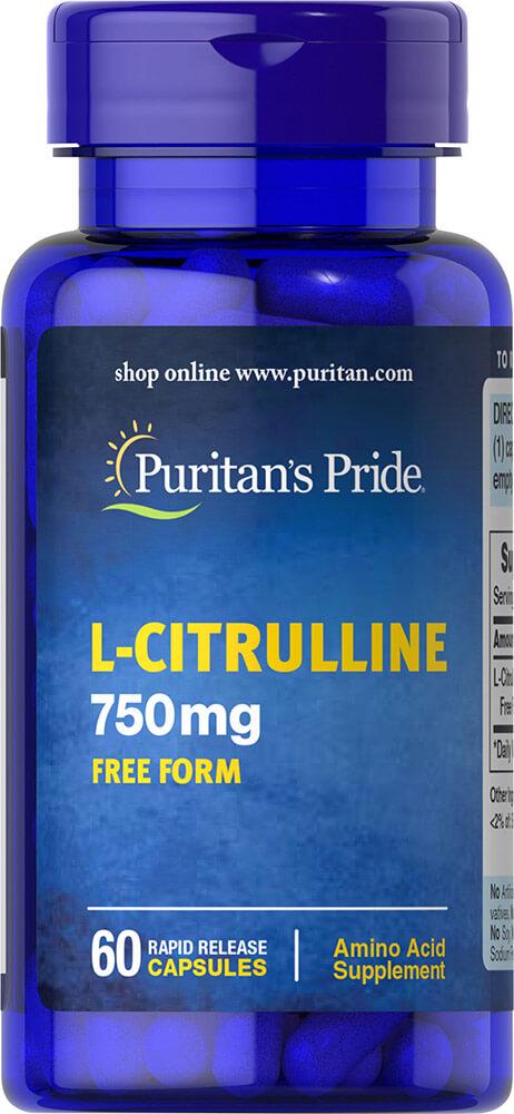 Цитруллин Puritan's Pride L-Citrulline 750 мг 60 Caps