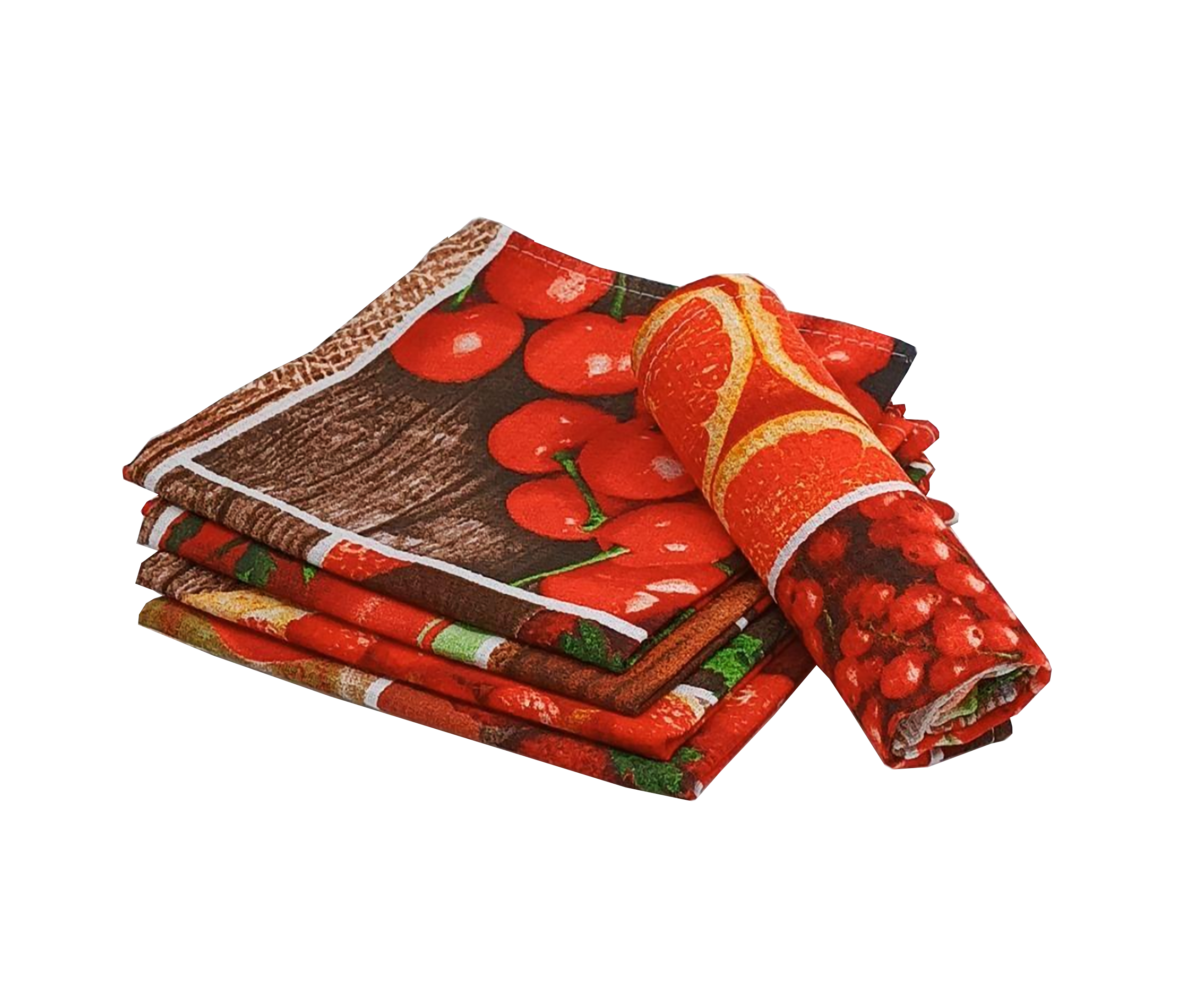 Набор кухонных полотенец Luxyart Сочное ассорти 35x70 см 5 шт. (LQ-746)