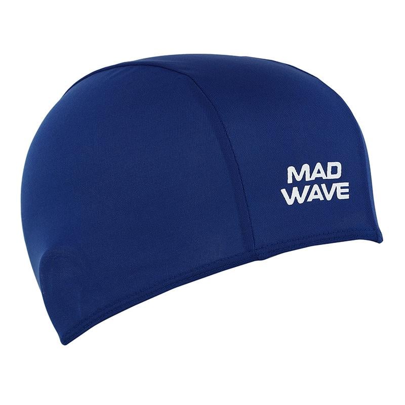 Шапочка для плавания Mad Wave текстильная для взрослых Poly II M052103 Темно-синий (60444282)