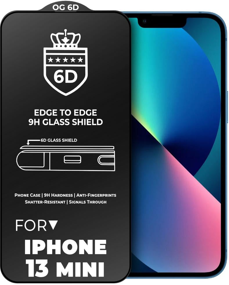 Защитное стекло 6D для iPhone 13 mini Glass Shield (27391)
