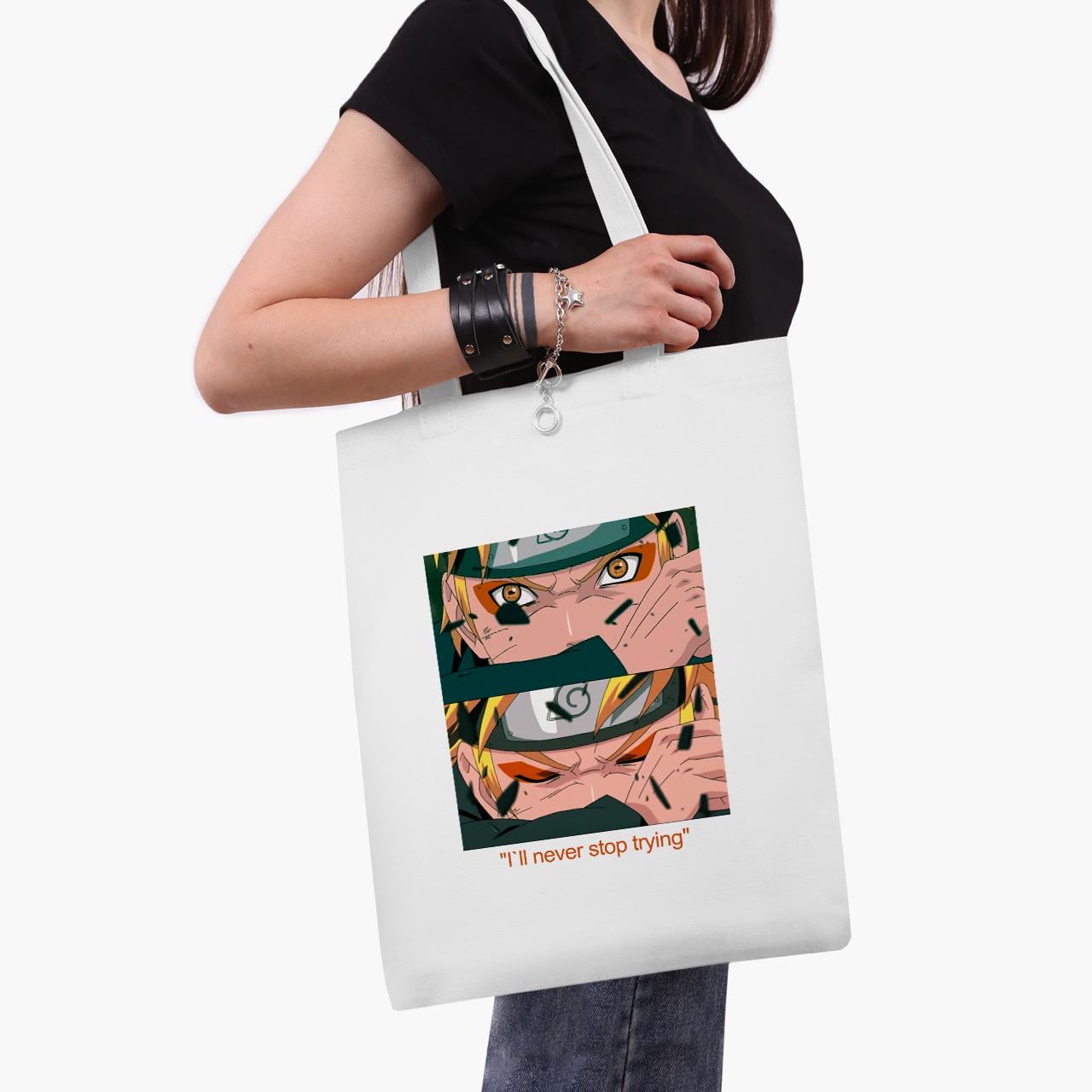 Эко сумка шоппер Naruto Uzumaki 41x35 см Белый (9227-2816-WT1)