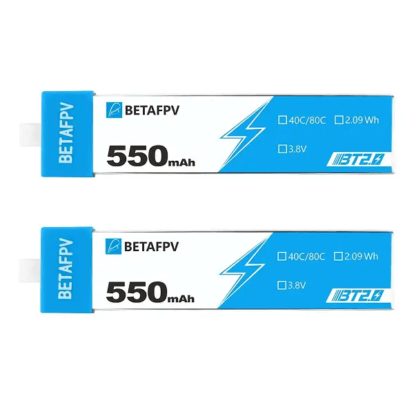 Акумулятори для квадрокоптерів BetaFPV 1S BT2.0 для Cetus Pro/Cetus X/Meteor75 Pro 550 mAh 2 шт. (D463) - фото 1