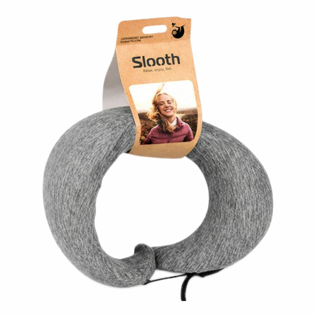 Подушка ортопедическая под шею Slooth R42060 29х26х12 см с эффектом памяти Темно-серый (34965145)