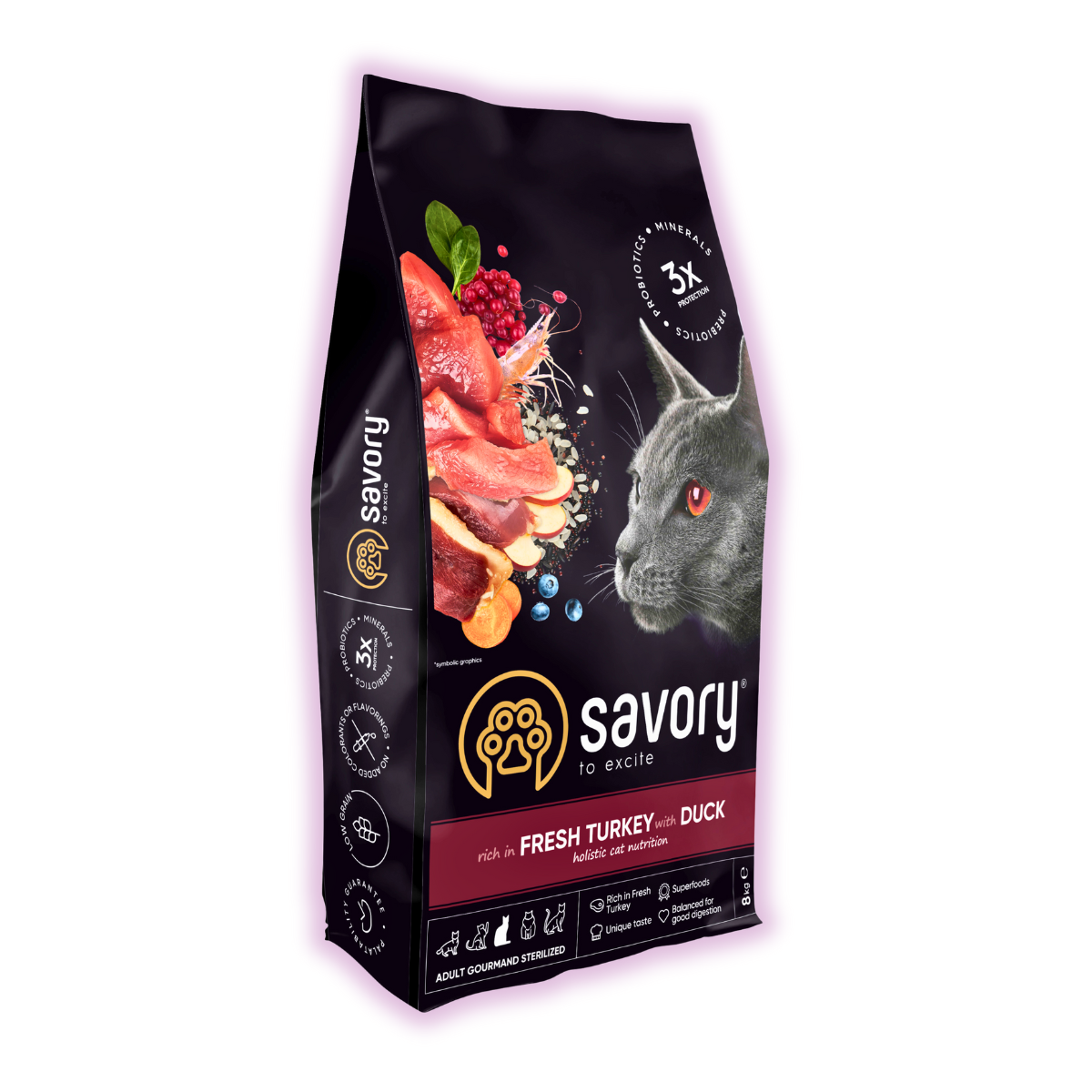 Корм сухий для стерилізованих котів Savory з індичкою та качкою 8 кг (29732838)