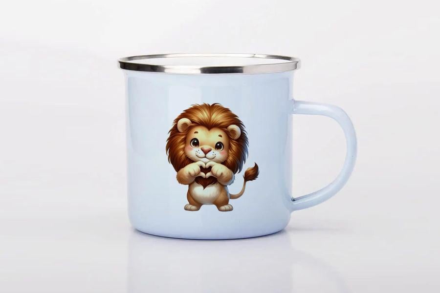 Чашка емалірованная металлическая "Ти моє серденько" 300 мл