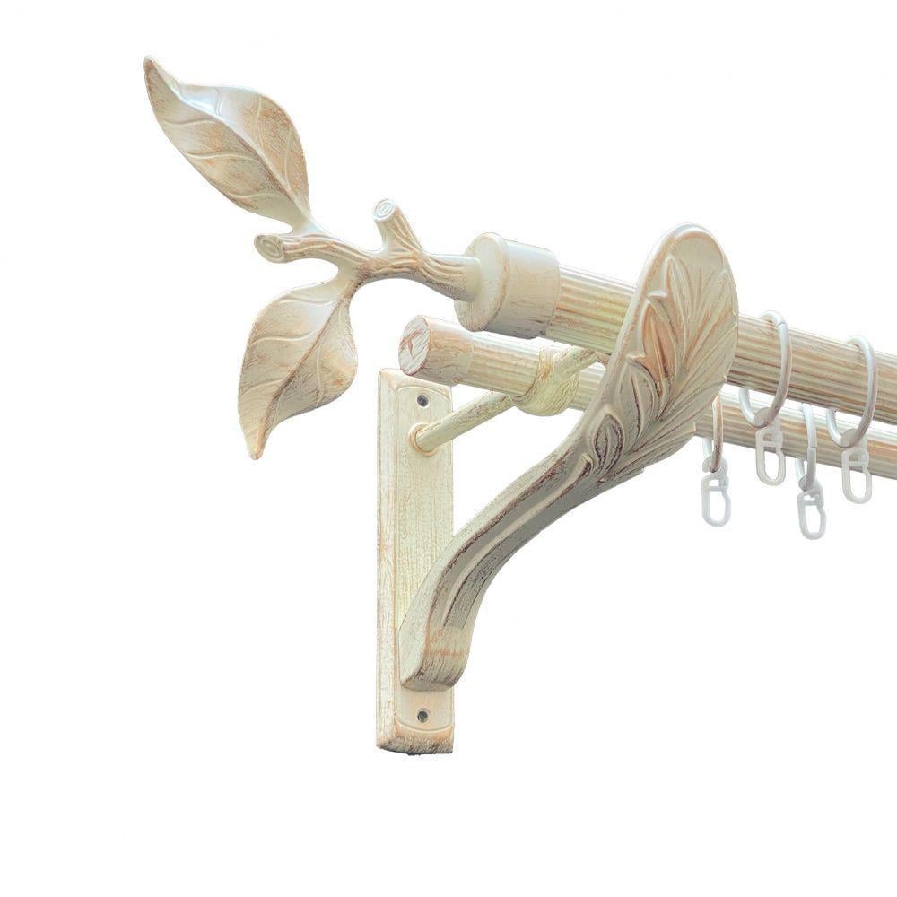 Карниз Orvit Листок двухрядный рифленый 25/19 мм 160 см Белое золото (00-00010647) Карниз Orvit Листок двухрядный рифленый 25/19 мм 160 см Белое золото (00-00010647)