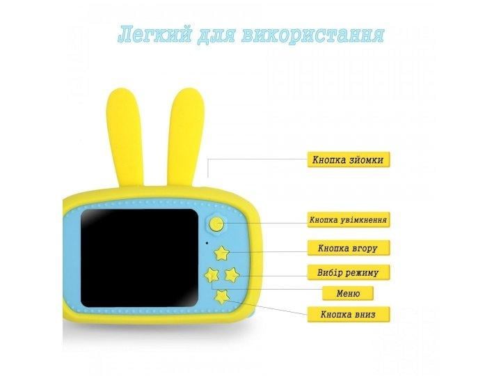 Фотокамера дитяча цифрова Baby Photo Camera Rabbit Х-500 Жовтий (1539999718) - фото 2