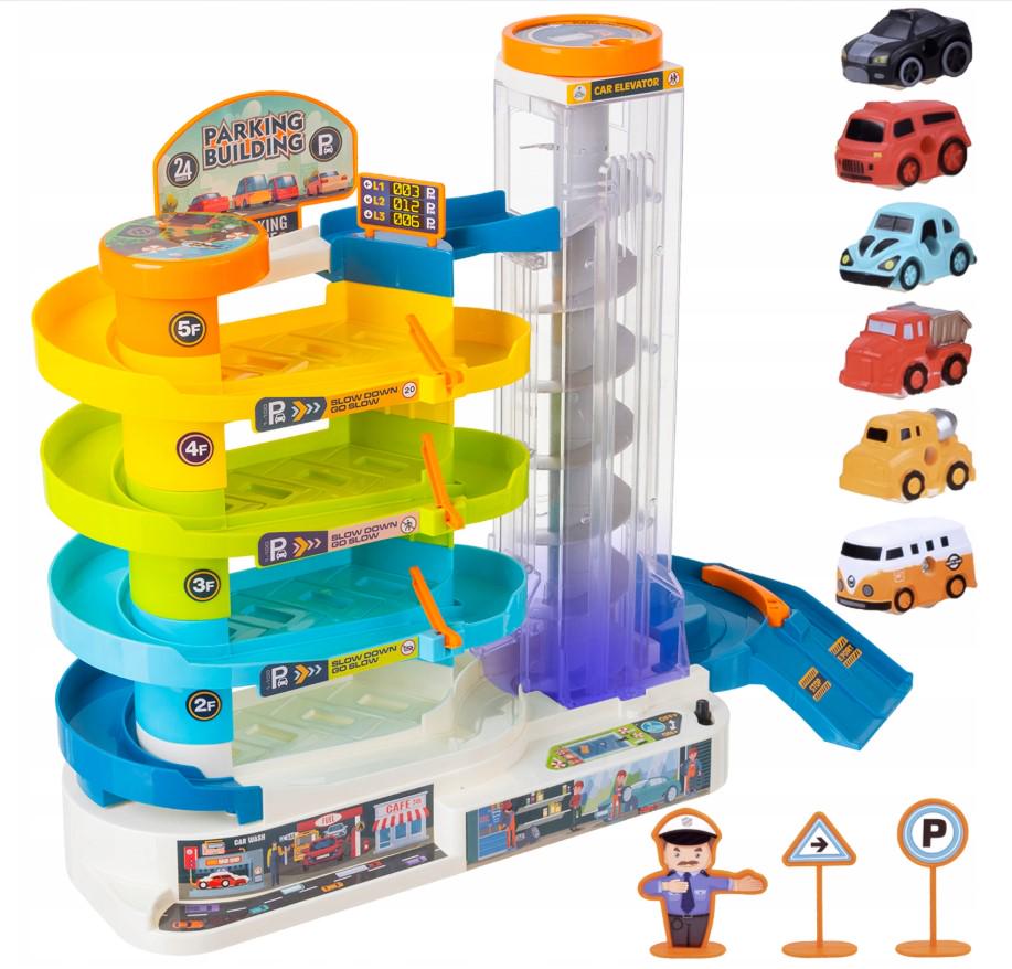 Автомобильная парковка с лифтом и машинками