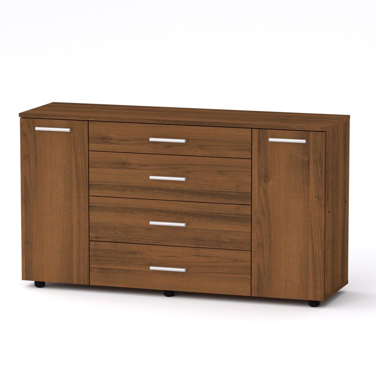 Комод Компаніт з шухлядами та дверцятами 130х38х73 см Горіх еко (26913880) Комод Компаніт з шухлядами та дверцятами 130х38х73 см Горіх еко (26913880)