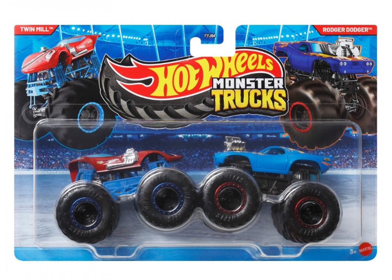 Машинки Monster Trucks Twin Mill vs Rodger Dodger Mattel JLV80 1:64