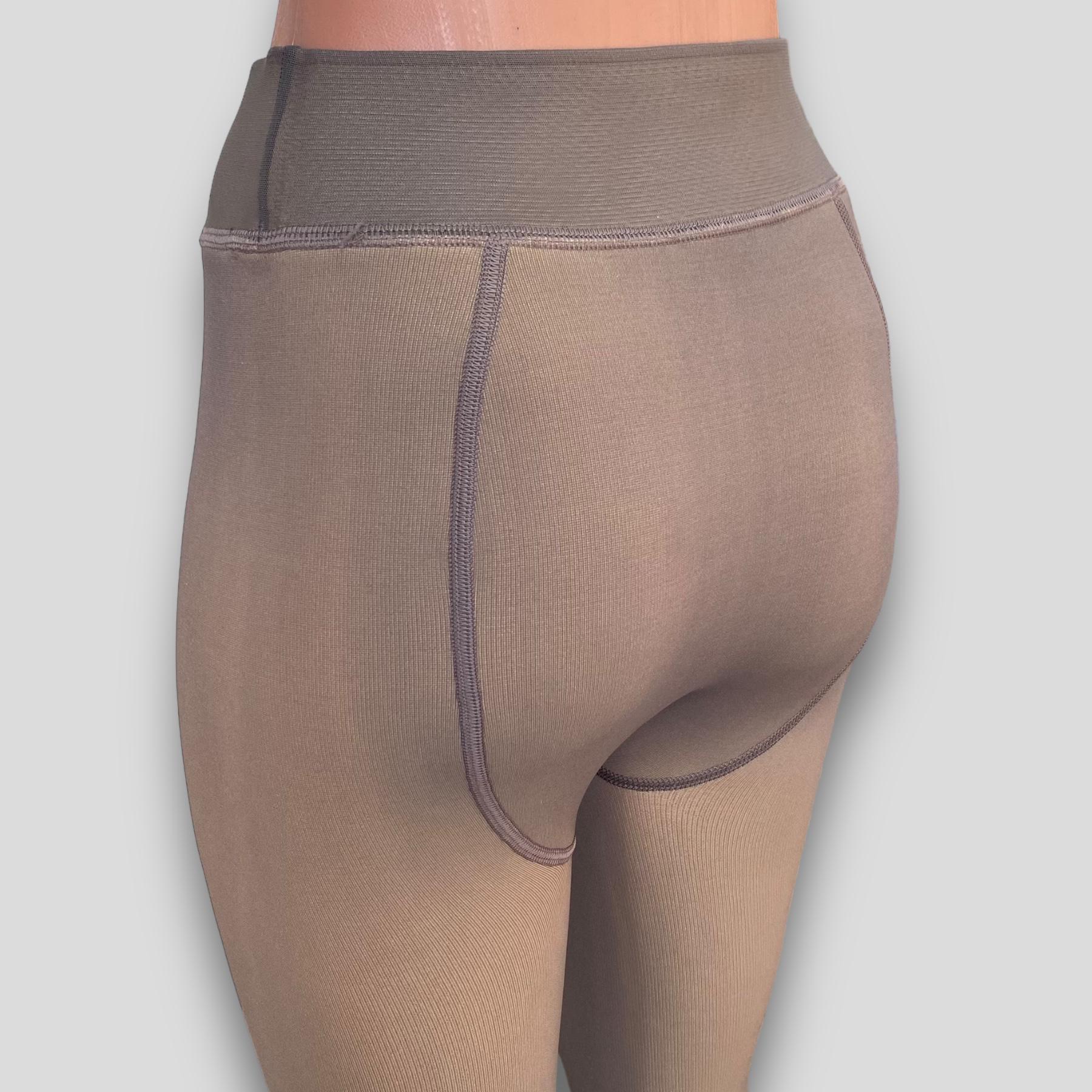 Лосины женские ШУГУАН с эффектом капрона 4XL Бежевый (F033) - фото 12