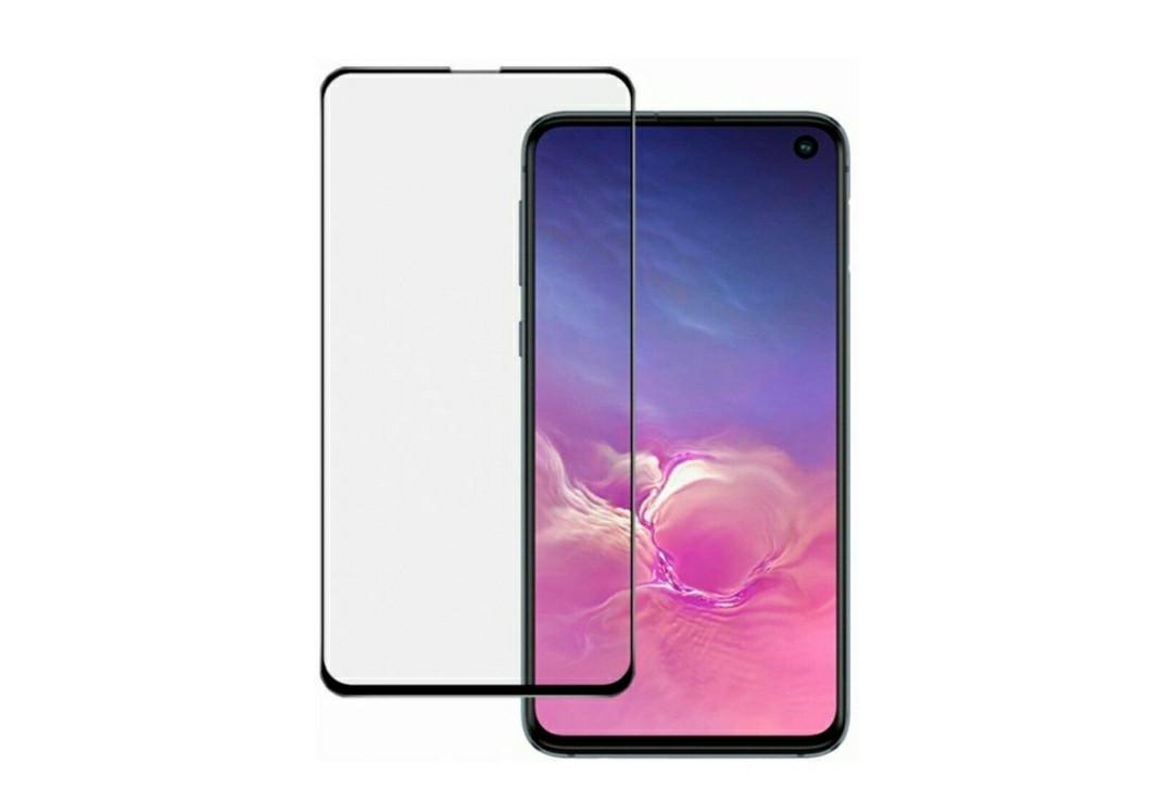 Загартоване захисне скло на Samsung Galaxy S10e / Чорна рамка