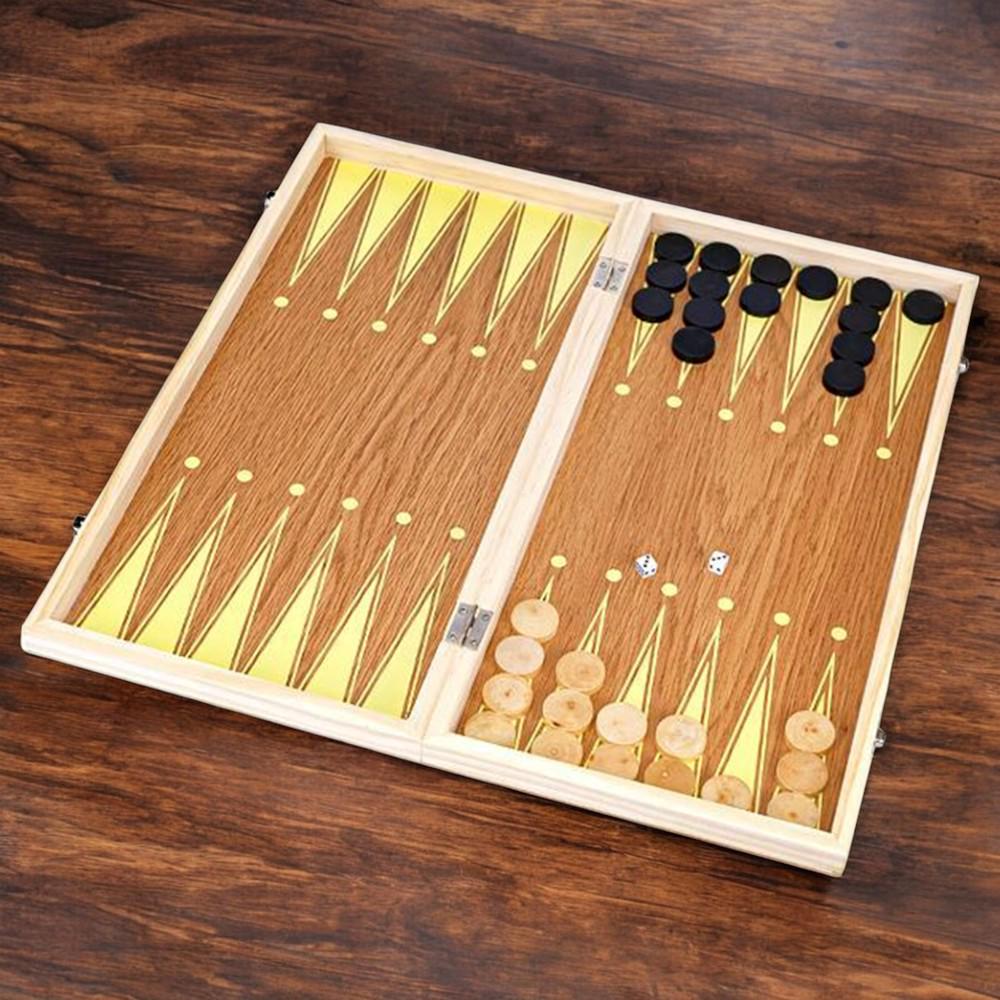 Шахи дерев'яні 3в1 40 см (37-51632) - фото 4 Шахи дерев'яні 3в1 40 см (37-51632) - фото 4