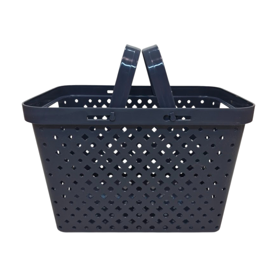 Корзина пластиковая Комфорт с ручками для хранения 7,5 л Графит (7410)