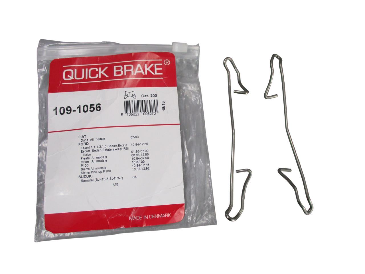 Комплект пружин передних тормозных колодок QUICK BRAKE 109-1056 FORD SIERRA/ESCORT (3085960812)