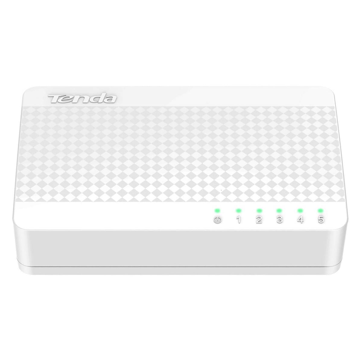 Коммутатор Tenda S105 5 LAN 10/100 Мбит/с Белый