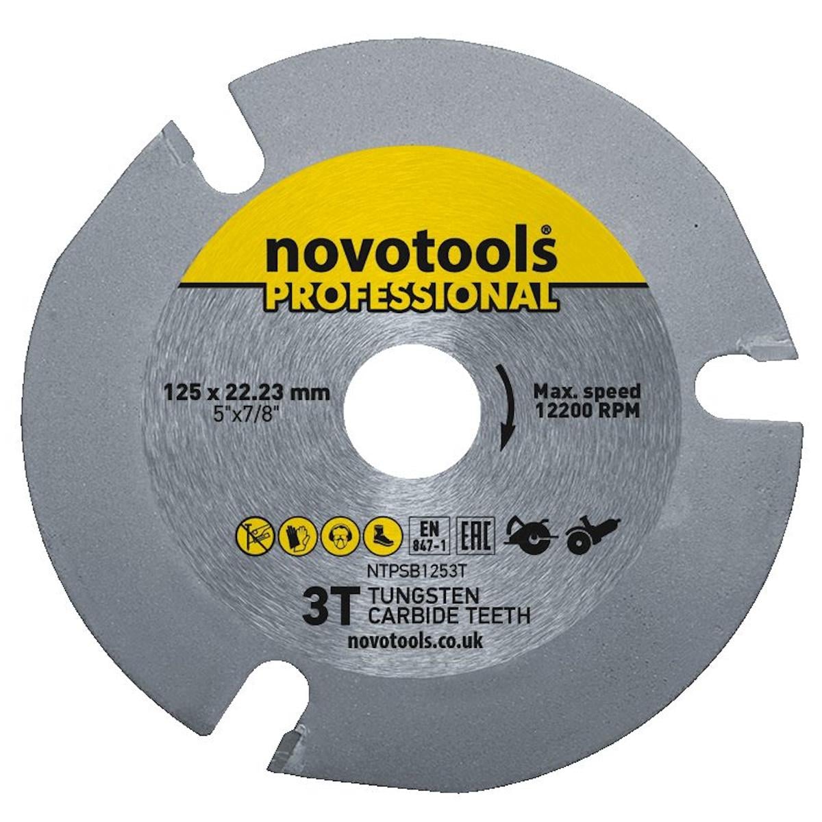 Пильный диск по дереву NovoTools Professional 125х22,23 мм 3Т (436834)