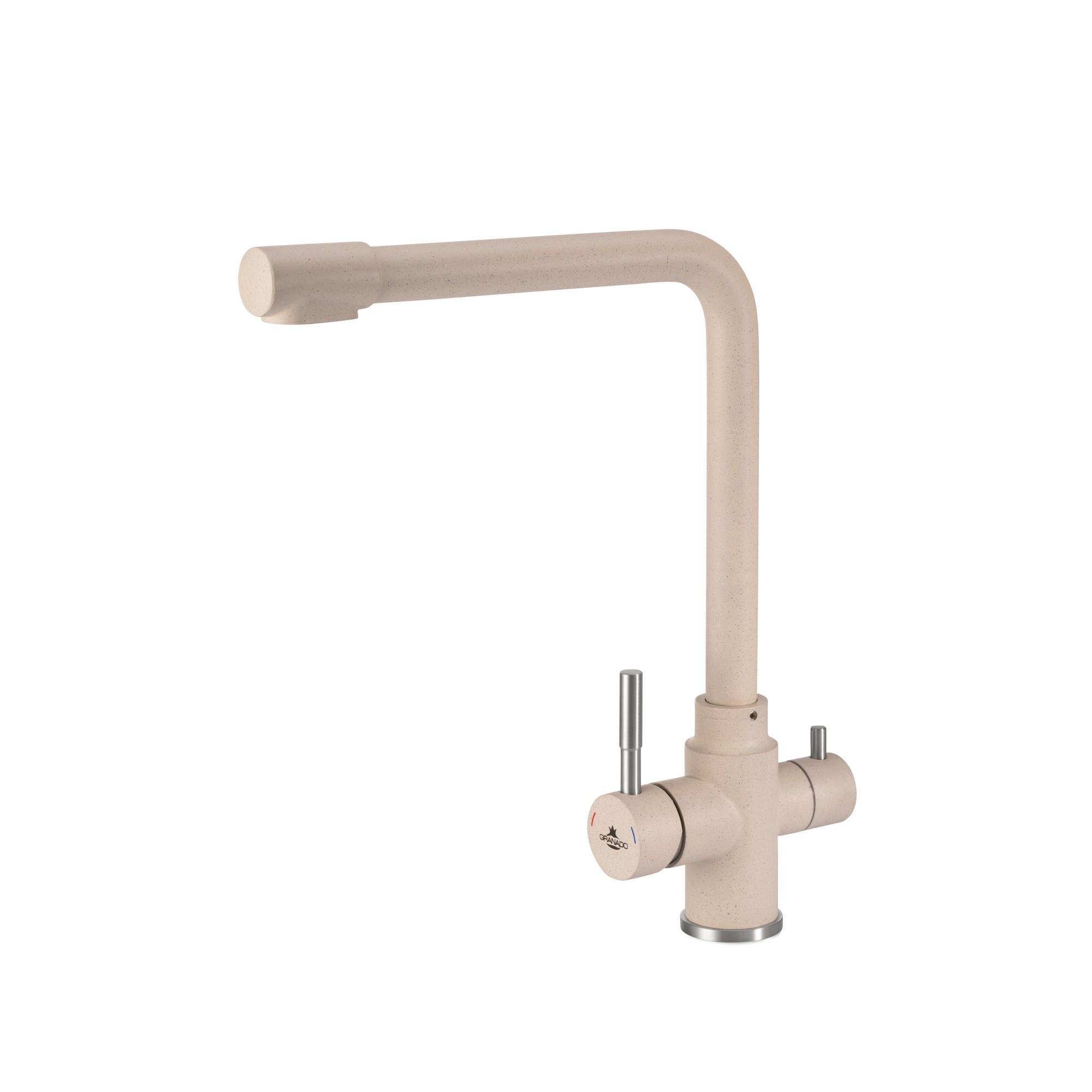 Смеситель для кухни Granado Badalona LUX Gris GZ0408L с подключением к фильтру Бежевый (GRA-25717) Смеситель для кухни Granado Badalona LUX Gris GZ0408L с подключением к фильтру Бежевый (GRA-25717)