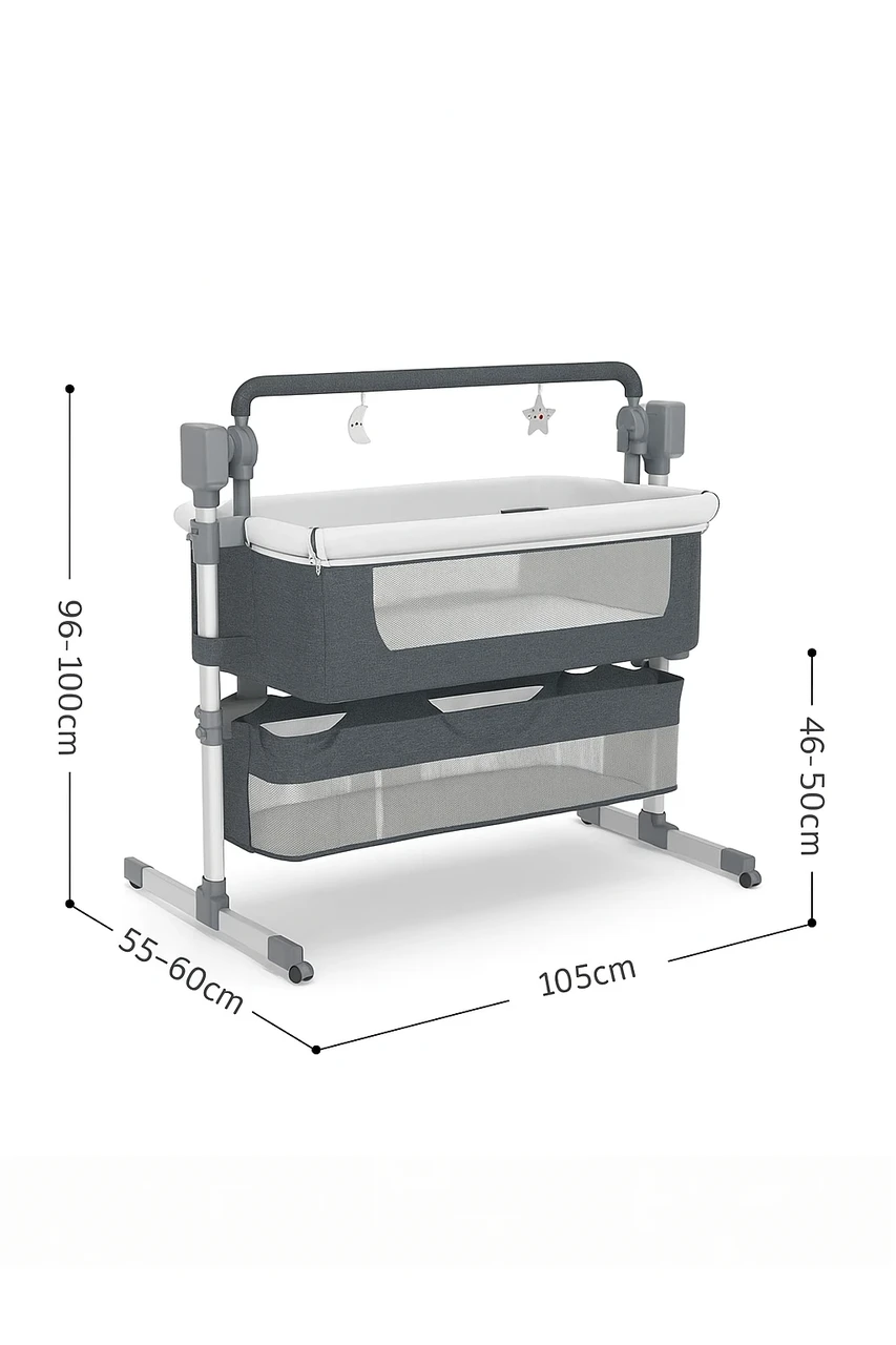 Кроватка Электрическая для новорожденных приставная Folem Bebio с матрасом/пультом/автоматическая - фото 7 Кроватка Электрическая для новорожденных приставная Folem Bebio с матрасом/пультом/автоматическая - фото 7