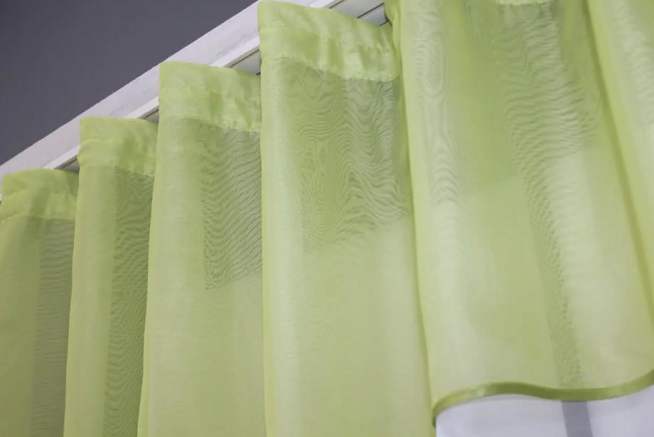 Тюль на кухню шифон 280х170 см Светло-оливковый/Белый (047к) - фото 4 Тюль на кухню шифон 280х170 см Светло-оливковый/Белый (047к) - фото 4