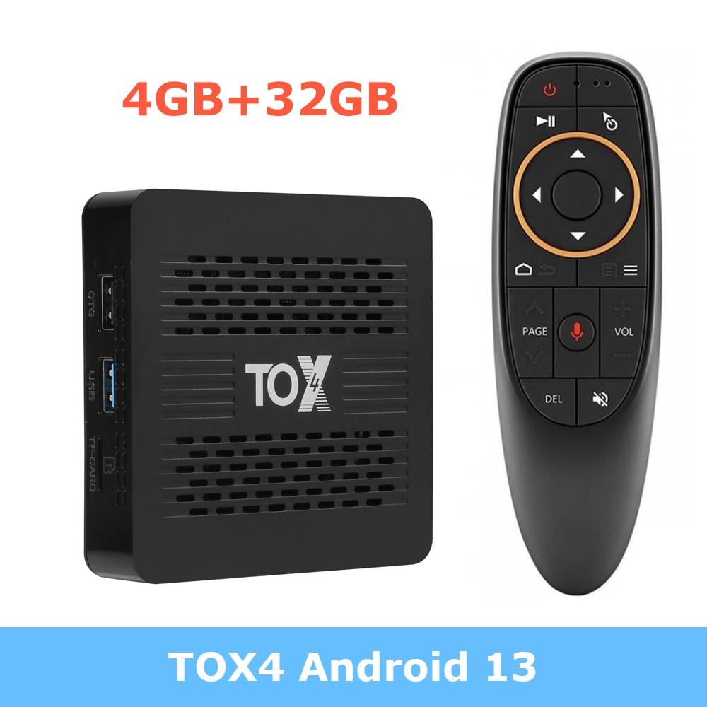 Смарт приставка Ugoos TOX4 4/32 ГБ RK3528 Android 13 пульт з гіроскопом та мікрофоном (43568064) - фото 2