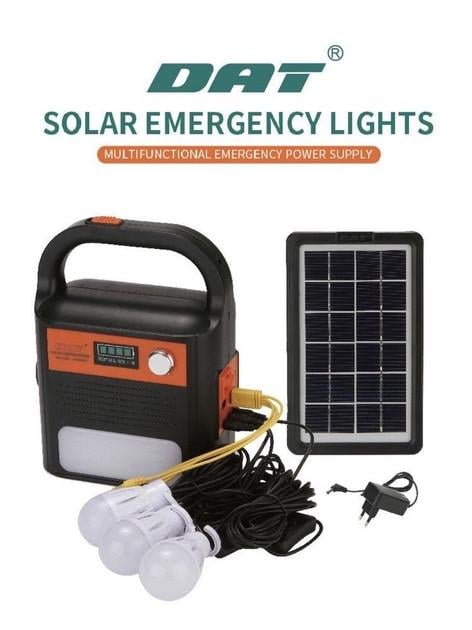 Фонарь DAT AT-9016B/3 LED лампы/солнечная панель/FM/Bluetooth 9000 mAh (23450300) - фото 4 Фонарь DAT AT-9016B/3 LED лампы/солнечная панель/FM/Bluetooth 9000 mAh (23450300) - фото 4
