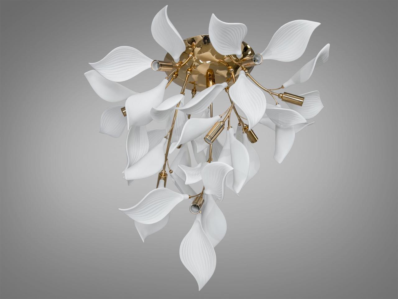 Люстра на 10 ламп 7172-10C GD Золотой