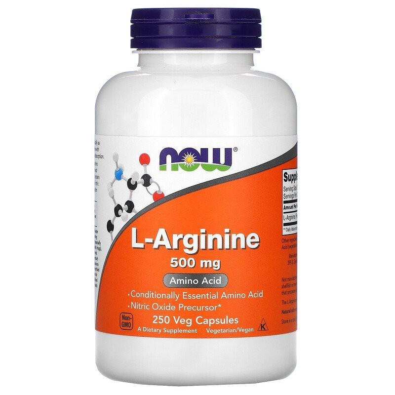 Аминокислота Now Foods L-Arginine 500 мг 250 капсул