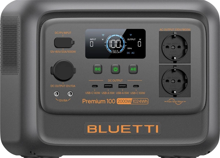 Cтанція резервного живлення BLUETTI Premium 100 V2 2000 Вт 1024 Вт⋅год LiFePO4 (37458042)