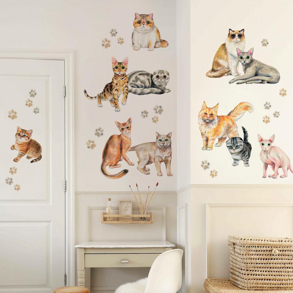 Наклейки на стіни дитячі LIPKO Коти М (692М)