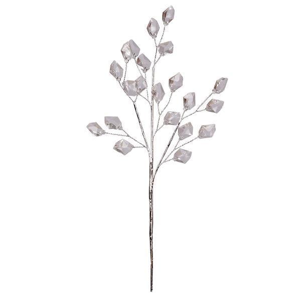 Ветка декоративная Yes! Fun с кристаллами 35 см Серебряный (974103)