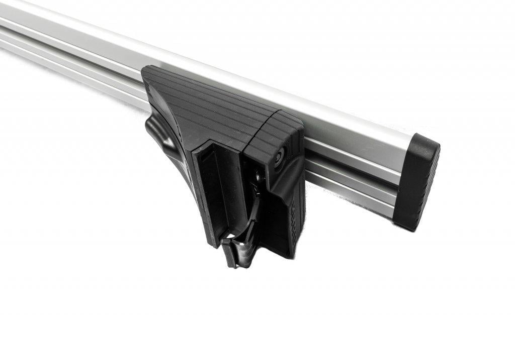 Багажник на интегрированные рейлинги Erkul Wizard V2 для Mazda CX-9 2017- гг. алюминий 125 см 2 шт. Серый (164002) - фото 5